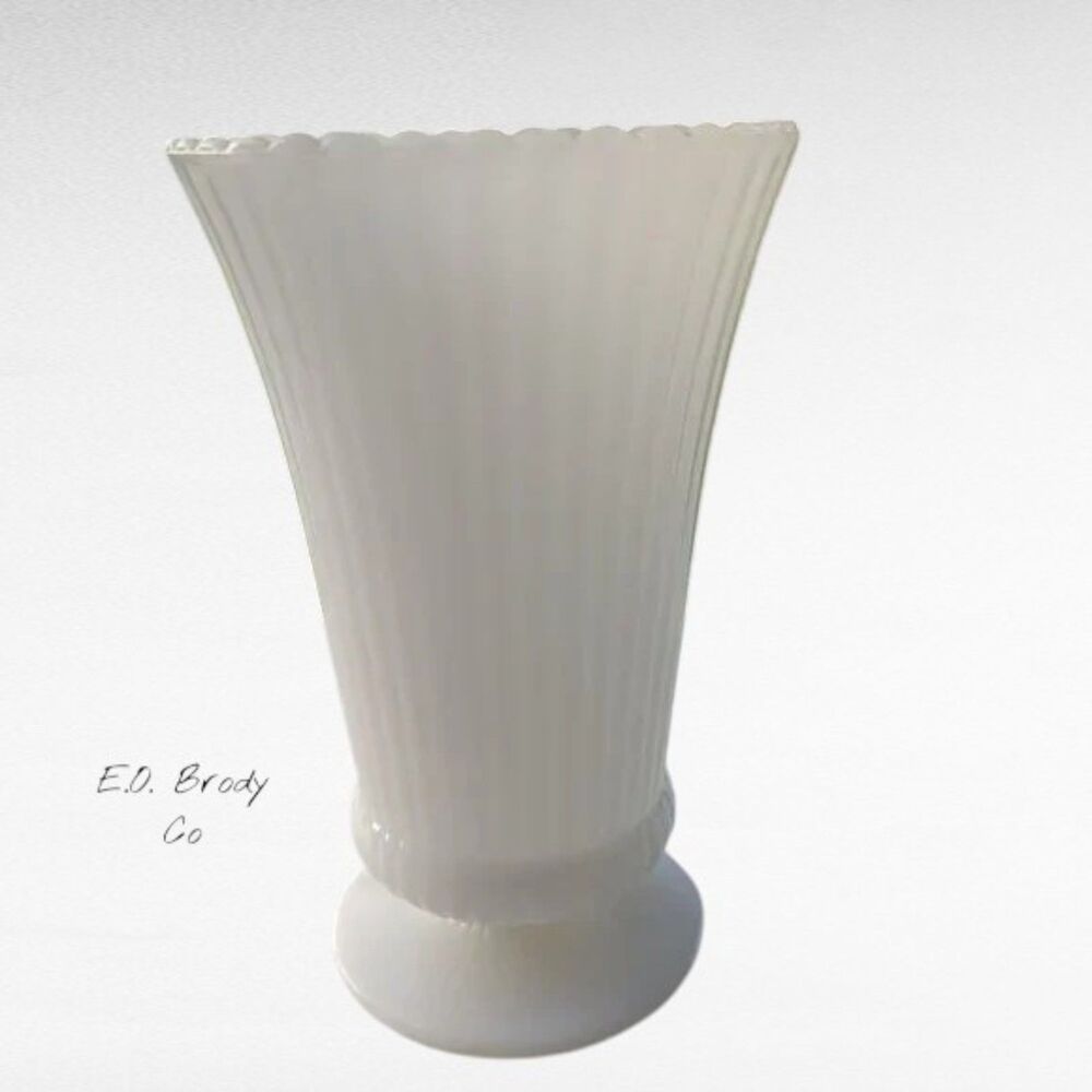 Vintage E.O. Brody Co M5000 Milk Glass Vase